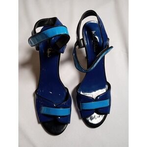 Pre-Owned - Michael Antonio -Black&Blue 4" Stiletto's - 9.75" Heel to Toe - READ